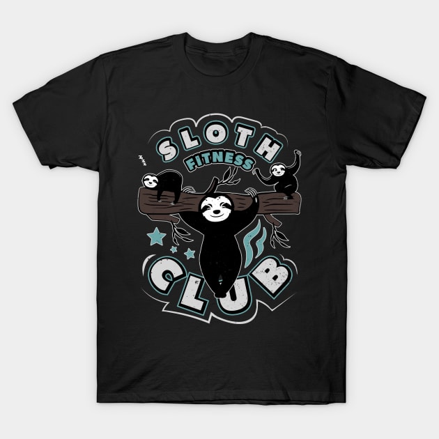 Sloth Fitness Club Workout Gift T-Shirt by Keetano